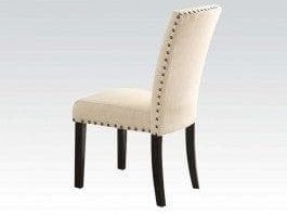 Nolan Side Chair (Set of 2) in Linen/Weathered Black 72852 - Ornate Home