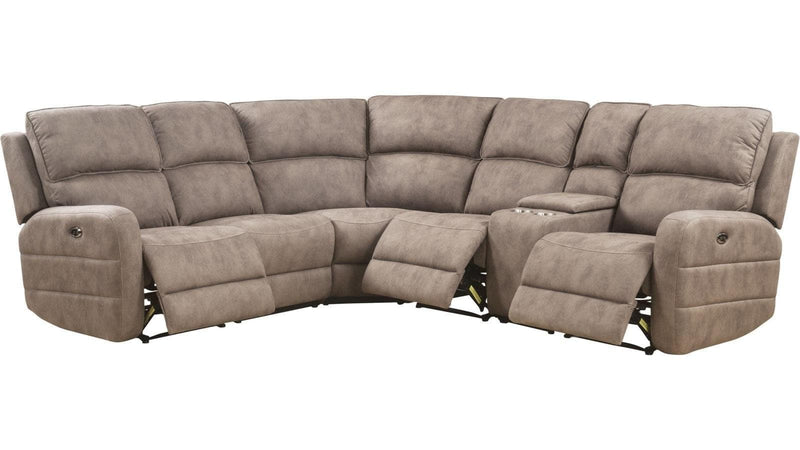 Acme Olwen Power Motion Sectional Sofa in Mocha Nubuck 54590 - Ornate Home