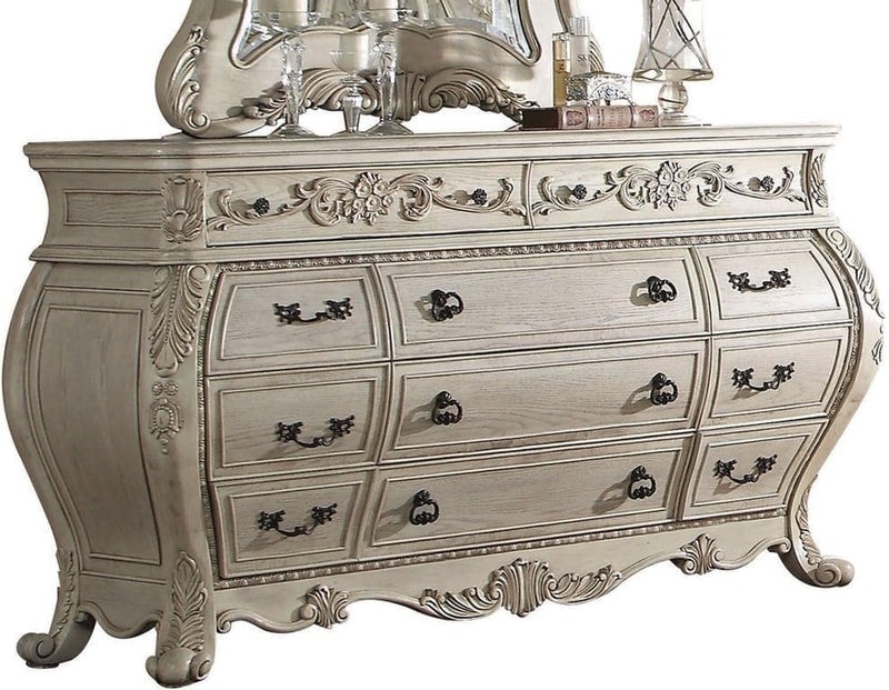 Acme Ragenardus Dresser in Antique White 27015 - Ornate Home