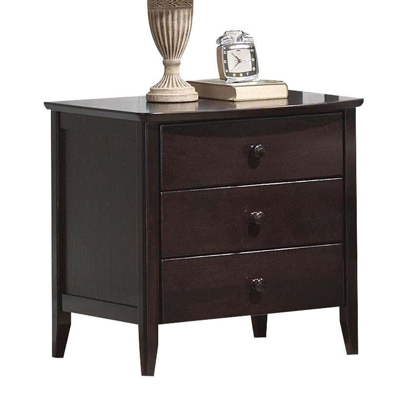 Acme San Marino Youth 3-Drawer Nightstand in Dark Walnut 04997 - Ornate Home