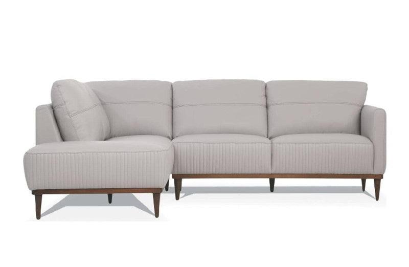 Acme Tampa Sectional Sofa in Pearl Gray 54990 - Ornate Home