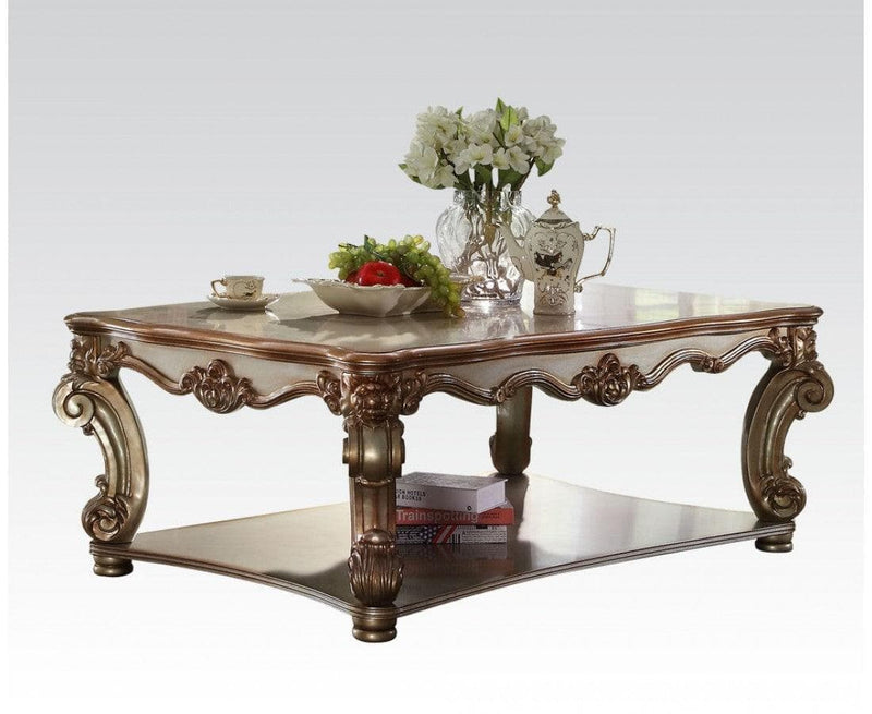 Acme Vendome Coffee Table in Gold Patina 83000 - Ornate Home