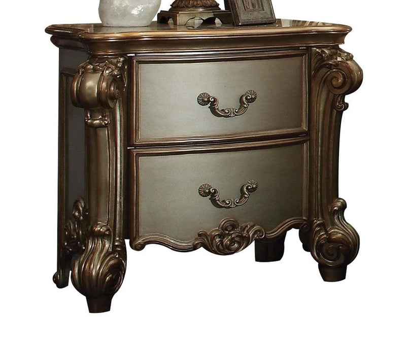 Acme Vendome Nightstand in Gold Patina 23003 - Ornate Home