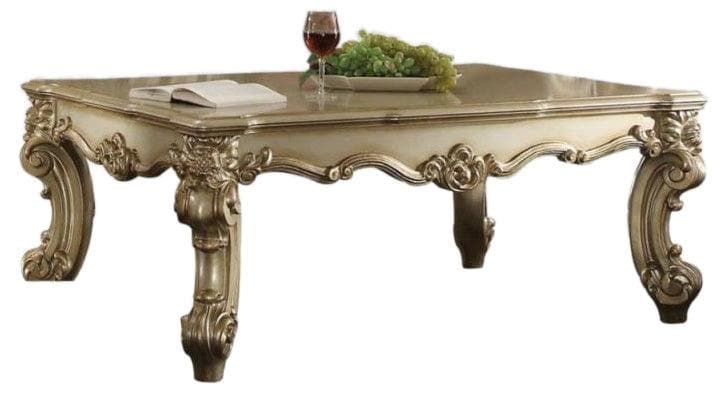 Acme Vendome Rectangular Coffee Table in Gold Patina 83120 - Ornate Home