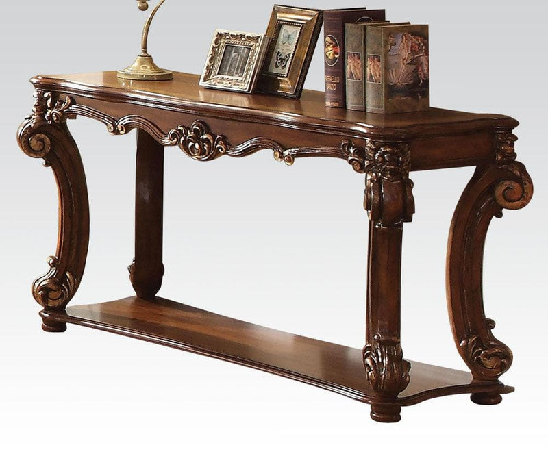 Acme Vendome Sofa Table in Cherry 82004 - Ornate Home