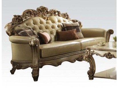 Acme Vendome Sofa w/ 4 Pillows in Gold Patina 53000 - Ornate Home