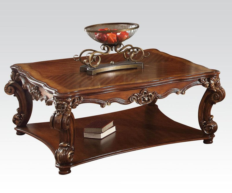 Acme Vendome Square Coffee Table in Cherry 82002 - Ornate Home