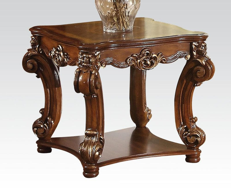 Acme Vendome Square End Table in Cherry 82001 - Ornate Home