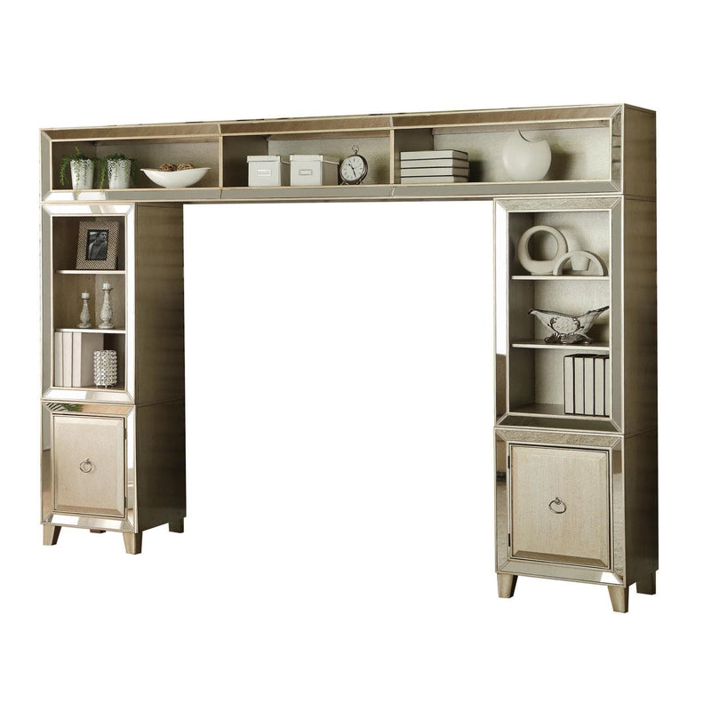 Acme Voeville Entertainment Center (Side Piers & Bridge) in Antique Gold 91200 - Ornate Home