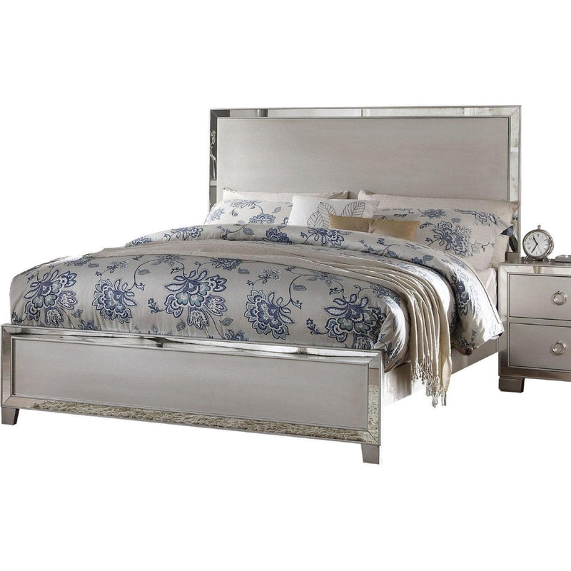 Voeville King Panel Bed in Platinum 24837EK - Ornate Home