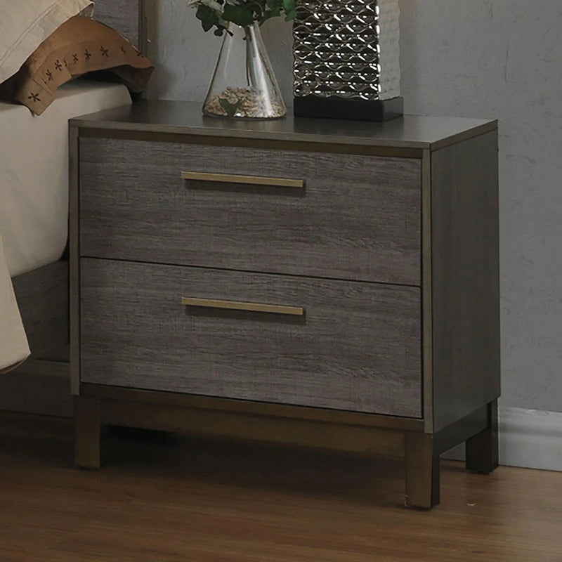 Manvel Antique Gray Nightstand