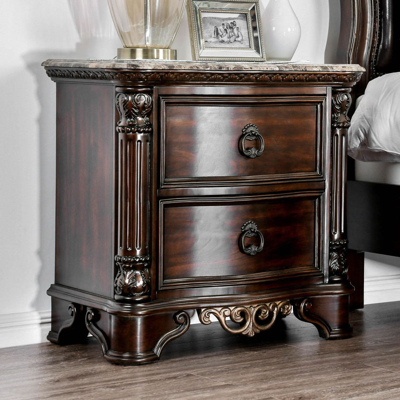 Menodora - Brown Cherry - Nightstand