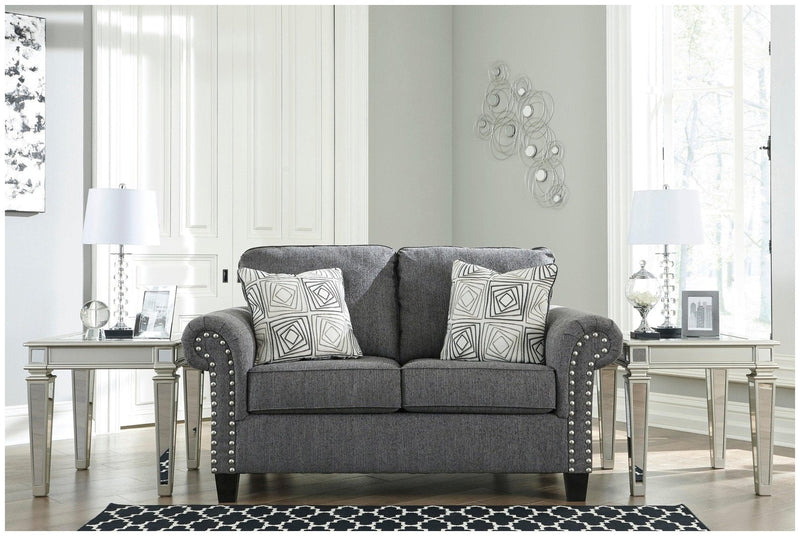 [SOFT OPENING DEAL] Agleno - Charcoal - 2pc Living Room Set - Ornate Home