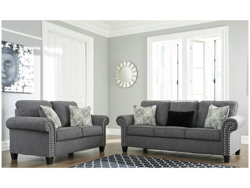 [SOFT OPENING DEAL] Agleno - Charcoal - 2pc Living Room Set - Ornate Home