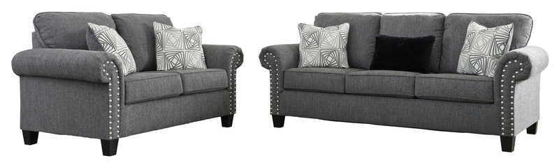 [SOFT OPENING DEAL] Agleno - Charcoal - 2pc Living Room Set - Ornate Home