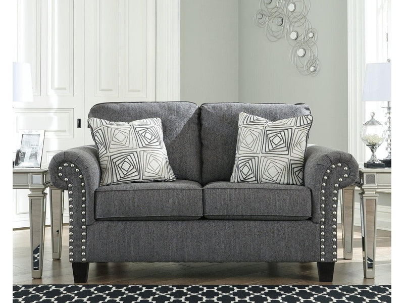 [SOFT OPENING DEAL] Agleno - Charcoal - Loveseat - Ornate Home