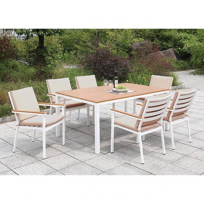 Aisha - White & Beige - Outdoor Dining Chair (Set of 2) - Ornate Home