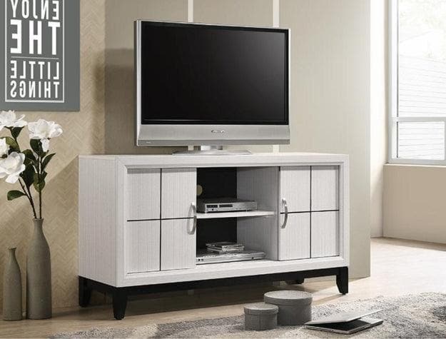 Akerson - Chalk White - 55" TV Stand - Ornate Home