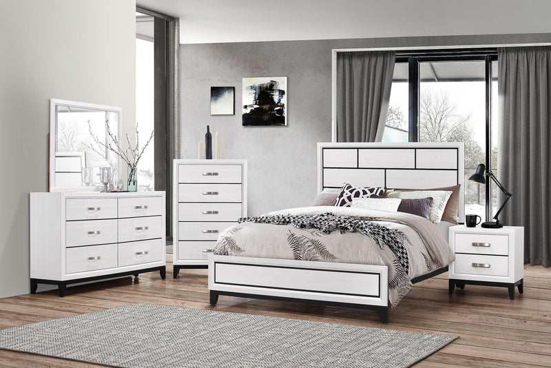 Akerson - Chalk White - Panel Bedroom Set - Ornate Home