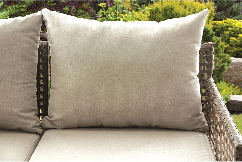 Aleisha - Gray & Beige -  Outdoor Sectional Sofa - Ornate Home