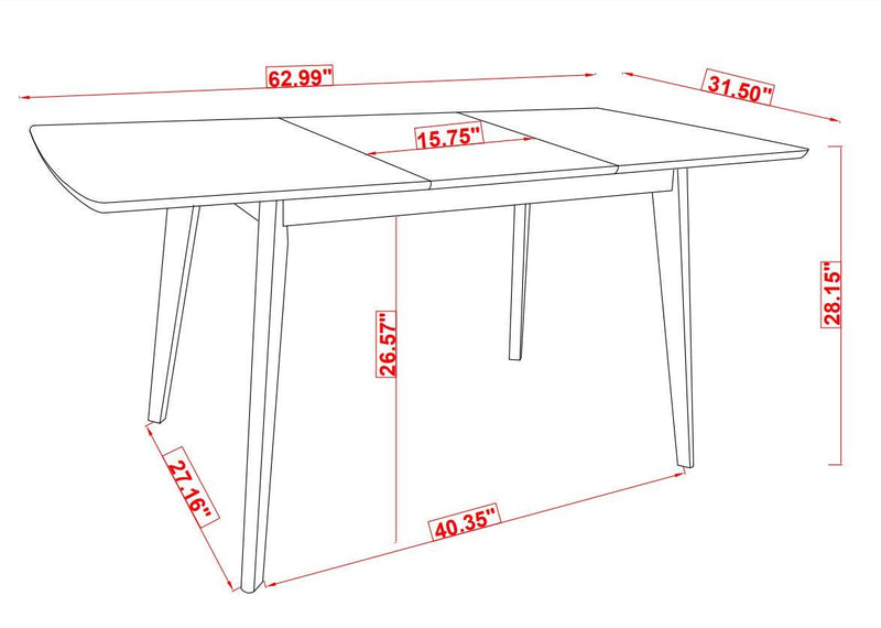 Alfredo - Natural Walnut - Rectangular Dining Table - Ornate Home