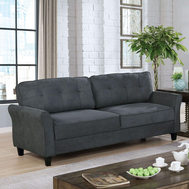 Alissa - Gray - Stationary Sofa & Loveseat - 2pc - Ornate Home