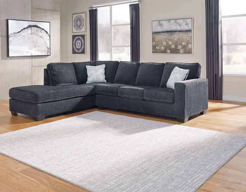 Altari - Slate - Full Sleeper Sectional Sofa w/ LAF Chaise - Ornate Home