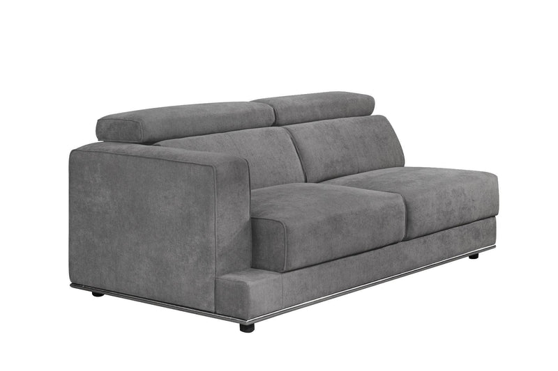 Alwin - Dark Gray - 2pc L Shape Sectional Sofa - Ornate Home