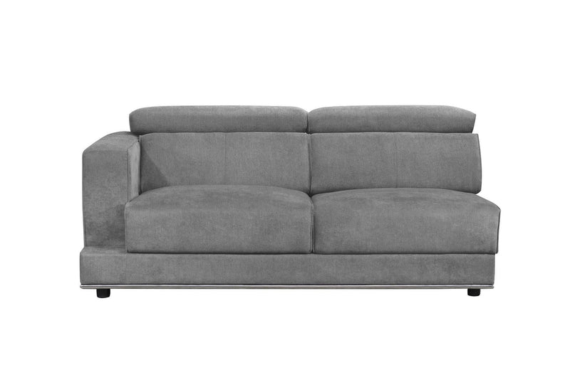 Alwin - Dark Gray - 2pc L Shape Sectional Sofa - Ornate Home