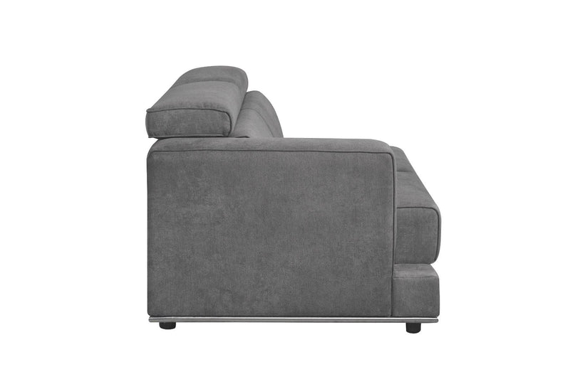 Alwin - Dark Gray - 2pc L Shape Sectional Sofa - Ornate Home