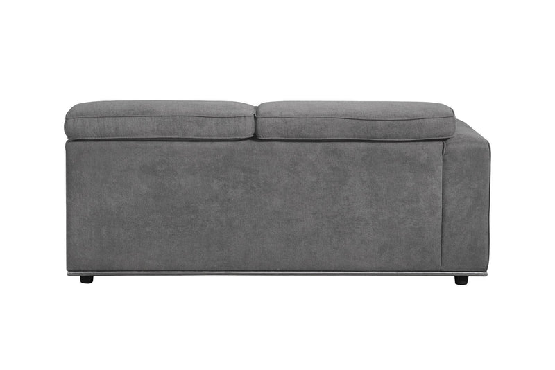 Alwin - Dark Gray - 2pc L Shape Sectional Sofa - Ornate Home