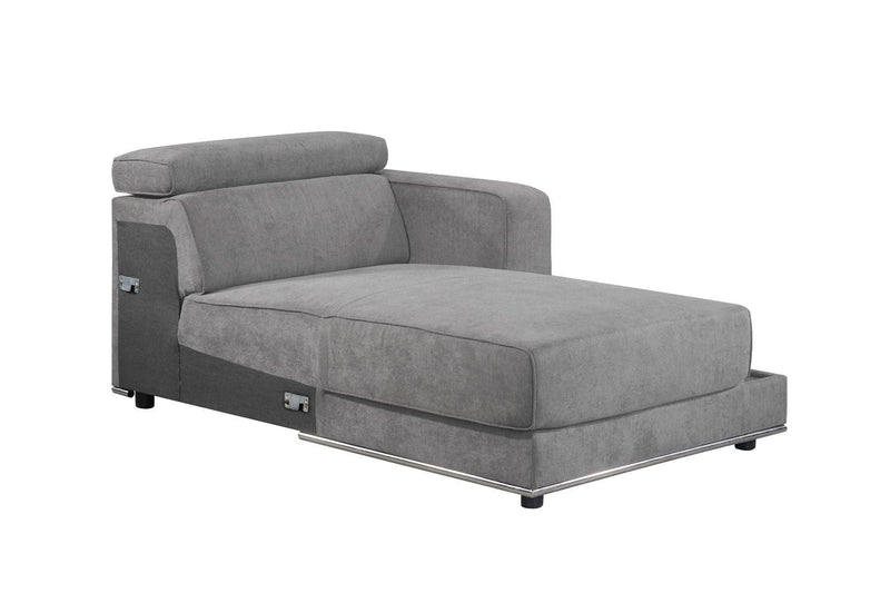 Alwin - Dark Gray - 2pc L Shape Sectional Sofa - Ornate Home