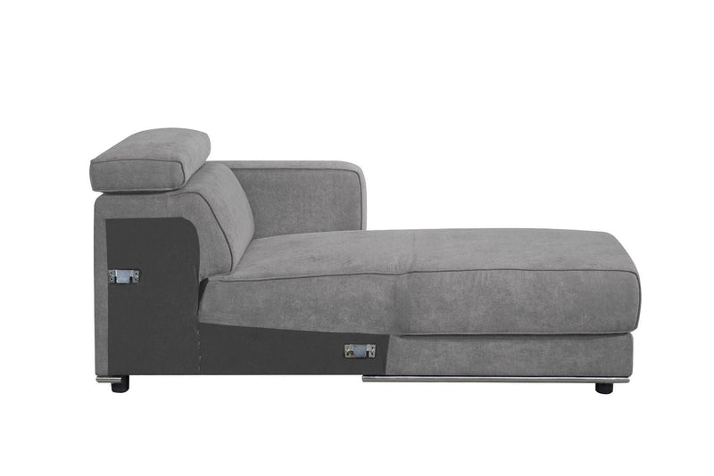 Alwin - Dark Gray - 2pc L Shape Sectional Sofa - Ornate Home