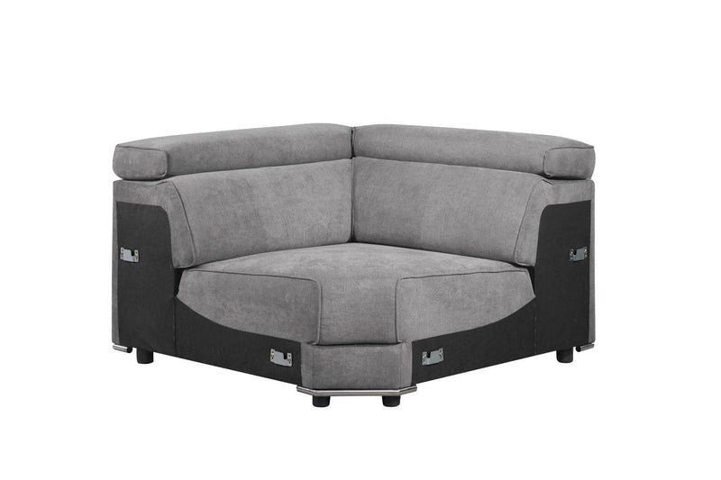 Alwin - Dark Gray - 4pc Sectional Sofa - Ornate Home