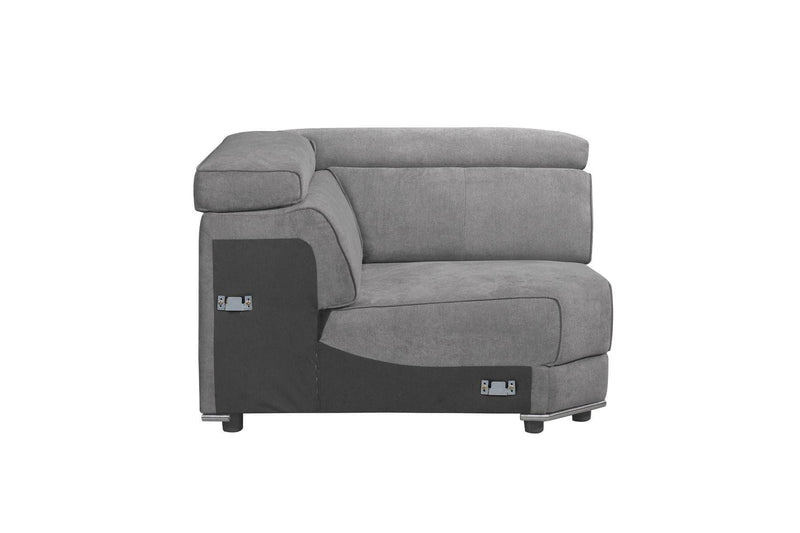 Alwin - Dark Gray - 4pc Sectional Sofa - Ornate Home