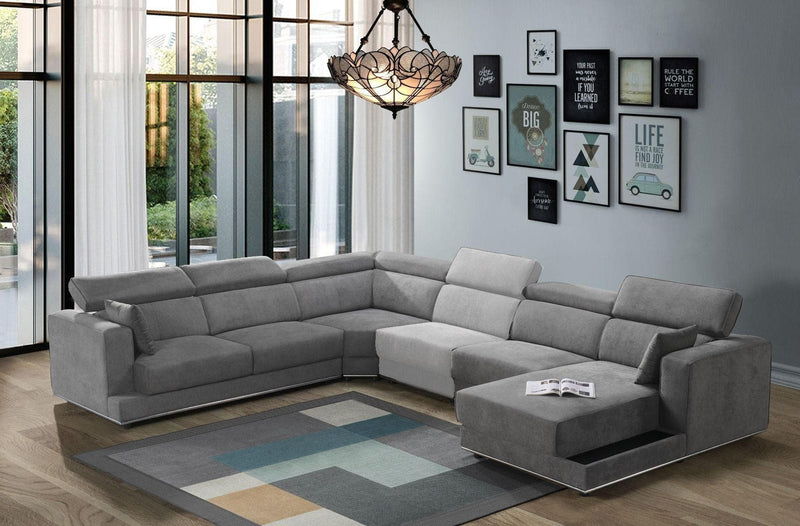 Alwin - Dark Gray - 4pc Sectional Sofa - Ornate Home