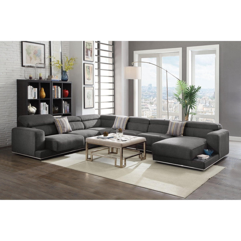 Alwin - Dark Gray - 5pc Sectional Sofa - Ornate Home