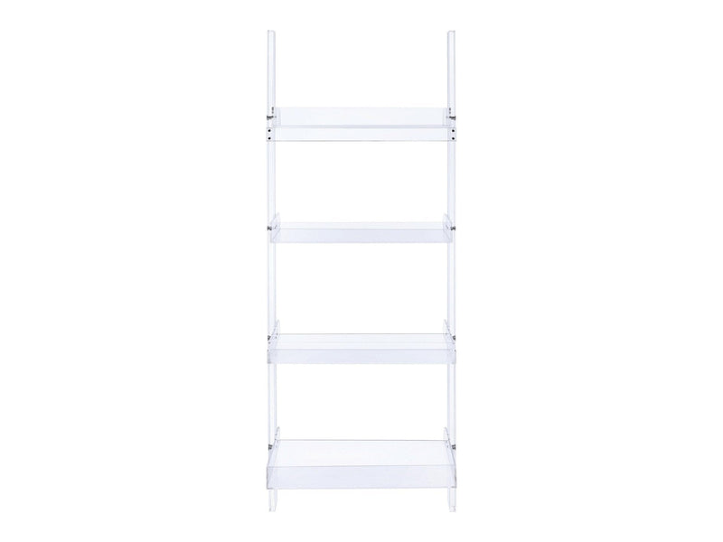 Amaturo - Clear Acrylic - Ladder Bookcase - Ornate Home