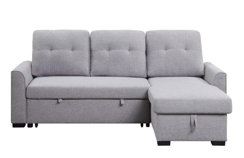 Amboise - Gray - Sectional Sleeper Sofa w/ Storage - Ornate Home