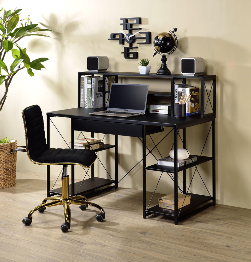 Amiel Black Desk - Ornate Home