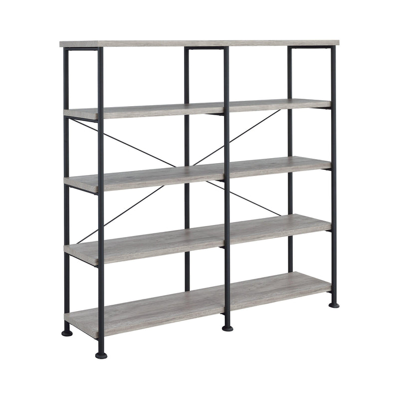 Analiese - Grey Driftwood - 4-Shelf Open Bookcase - Ornate Home