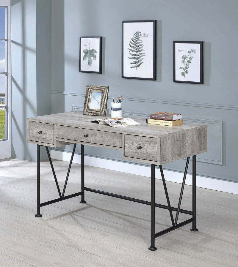 Analiese - Grey Driftwood & Black - Writing Desk - Ornate Home