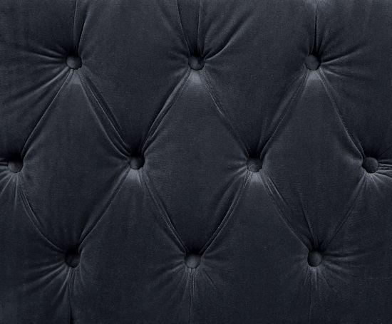 Ansario - Black Velvet - Stationary Sofa - Ornate Home