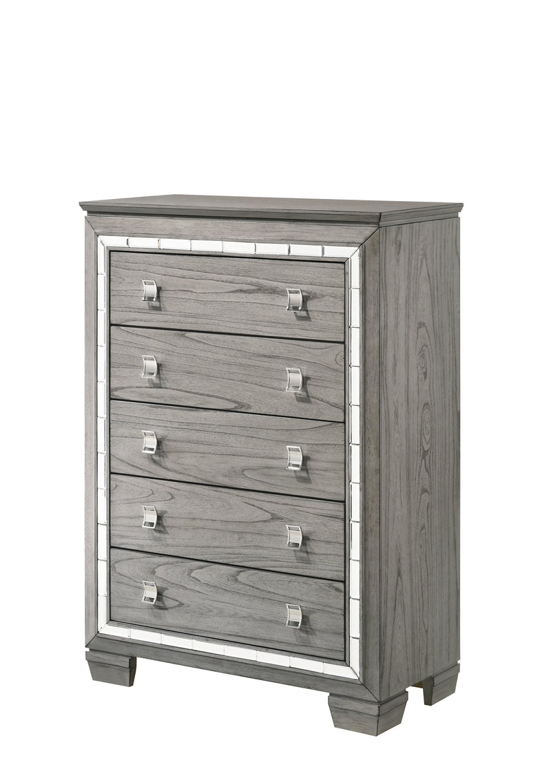 Antares Light Gray Oak Chest - Ornate Home