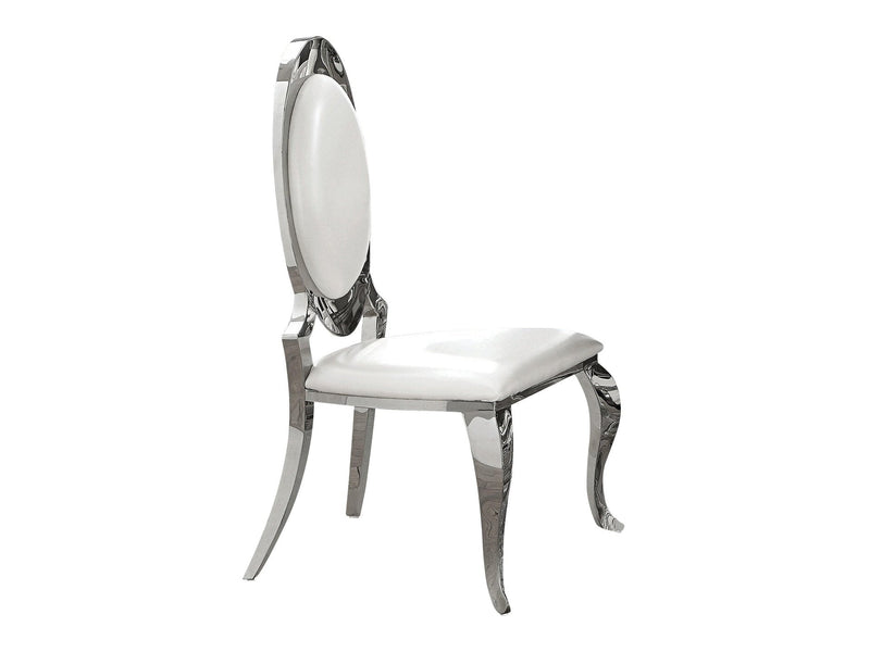 Antoine - Cream & Chrome - Side Chairs  (Set of 2) - Ornate Home