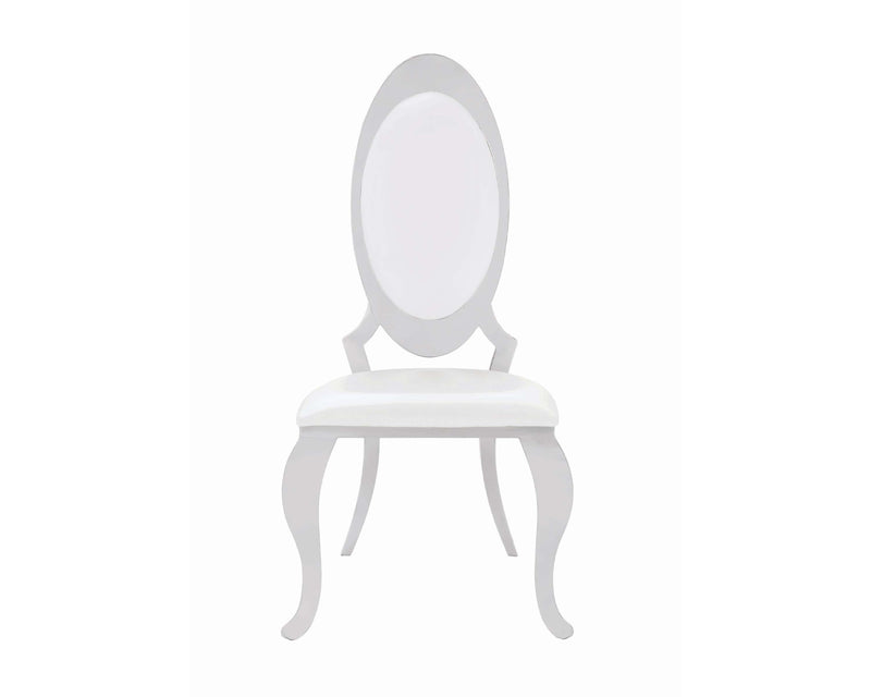 Antoine - Cream & Chrome - Side Chairs  (Set of 2) - Ornate Home