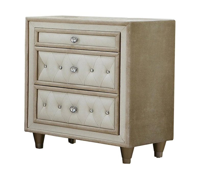 Antonella - Ivory & Camel - Nightstand - Ornate Home