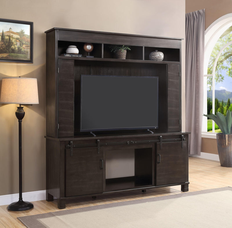 Apison Espresso Entertainment Center w/Fireplace - Ornate Home