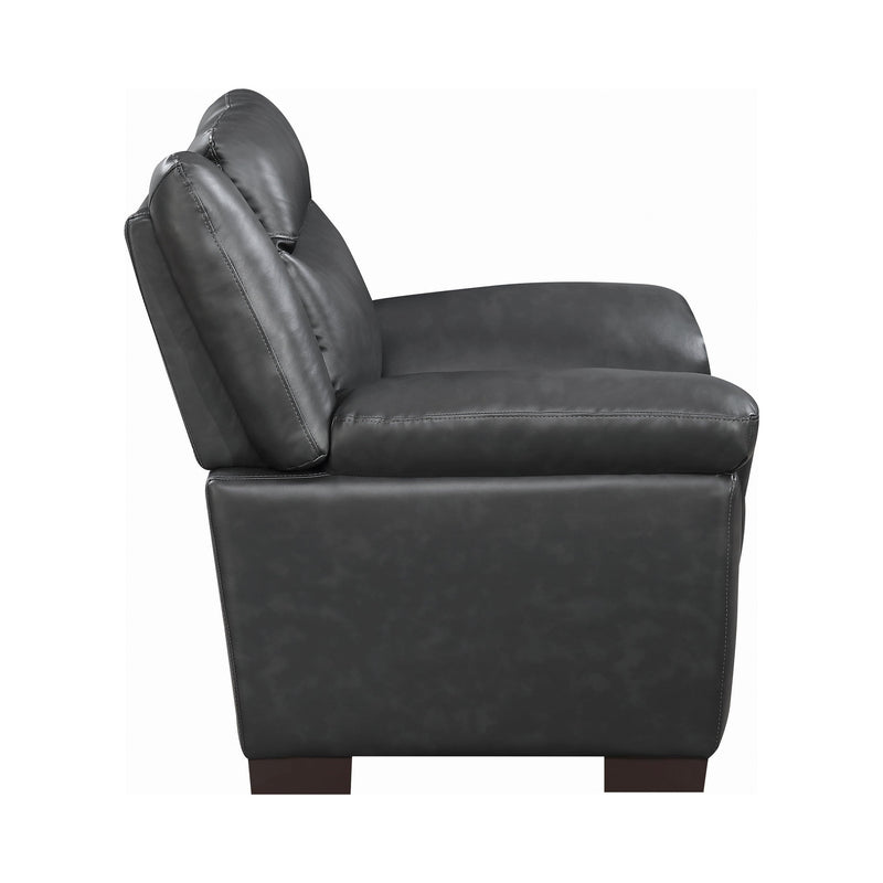 Arabella - Grey Faux Leather - Chair - Ornate Home