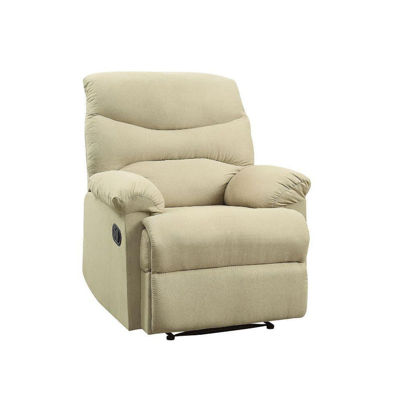 Arcadia - Beige Microfiber - Recliner (Motion) - Ornate Home